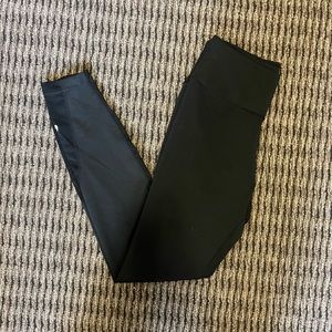 Black Nike Leggings with Mesh Bottom